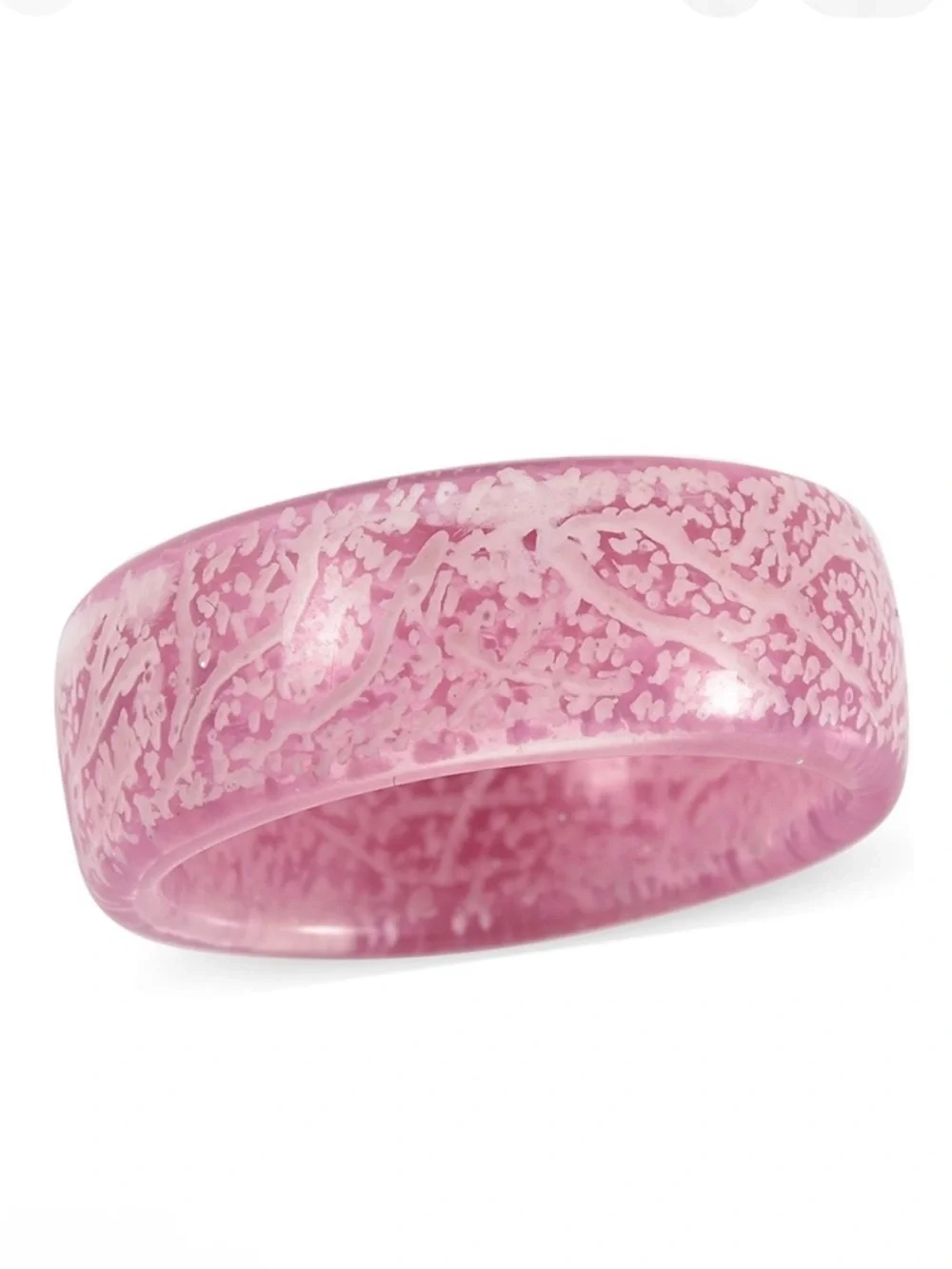 Pink Resin Band Ring